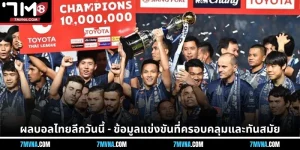 ผลบอลไทยลีกวันนี้ - ข้อมูลแข่งขันที่ครอบคลุมและทันสมัย